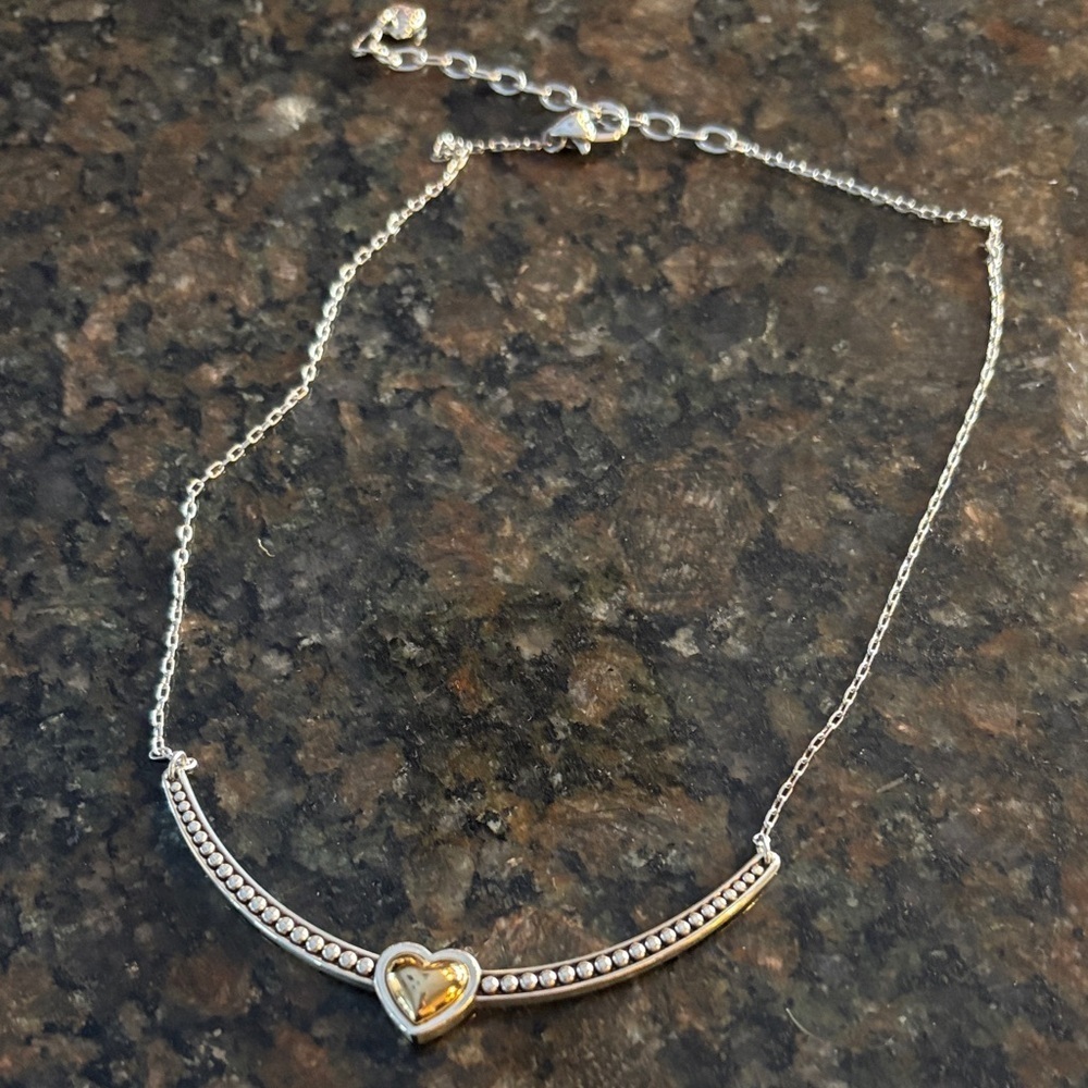 Brighton Pretty Tough Two-Tone Heart Necklace